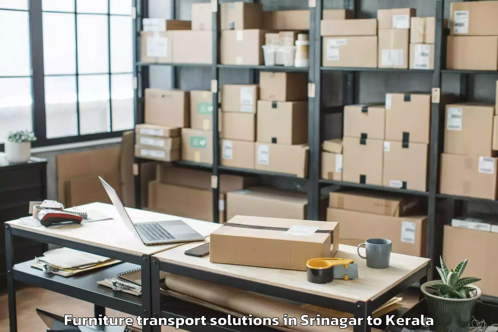 Affordable Srinagar to Kakkur Furniture Transport Solutions